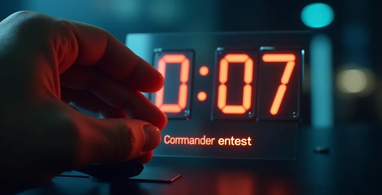 Illustration d'une horloge avec des produits en rupture symbolisant la rareté artificielle utilisée en marketing.
