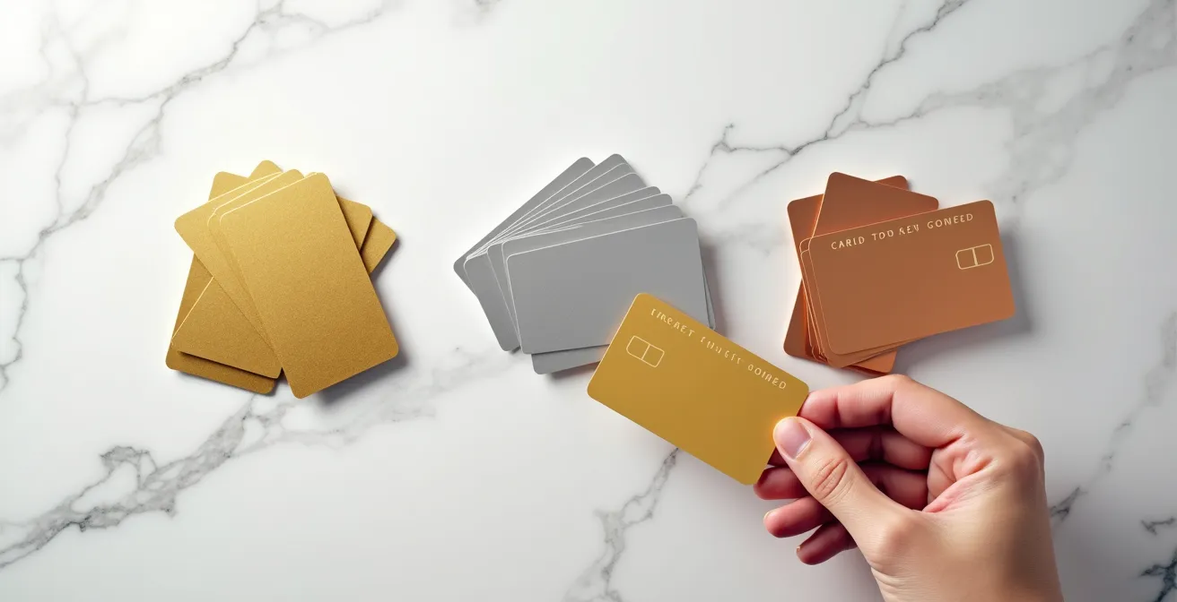 Organisation méthodique de cartes de fidélité sur une surface minimaliste